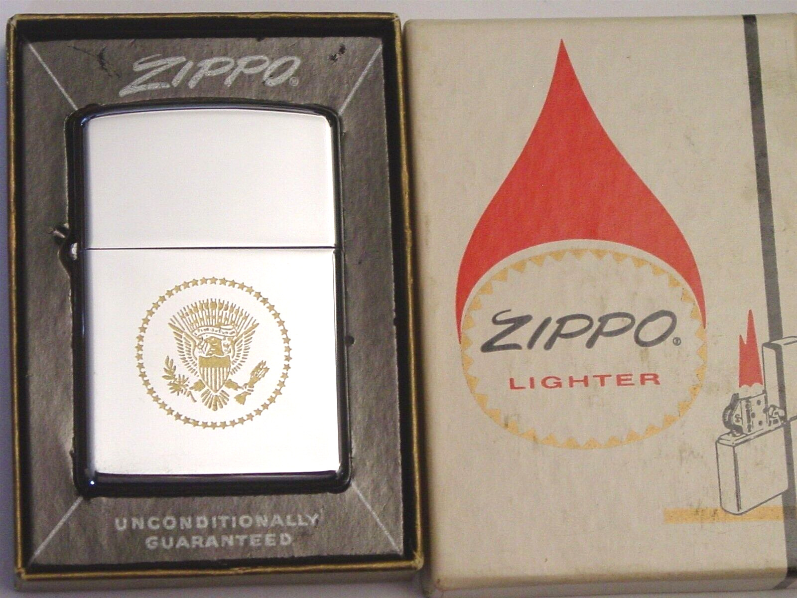 PRESIDENT Lyndon B Johnson LBJ Signature & Seal Zippo 1967 MIB