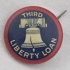 Third Liberty Loan Vintage Pin Button Pinback￼ Liberty Bell Small picture