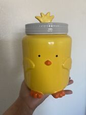 Arlington Designs  Baby Chic Canister Cookie Jar Yellow Peep Duck Ceramic 8” picture