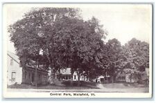 1932 Central Park Big Trees Houses Waitsfield Vermont Vintage Antique Postcard picture