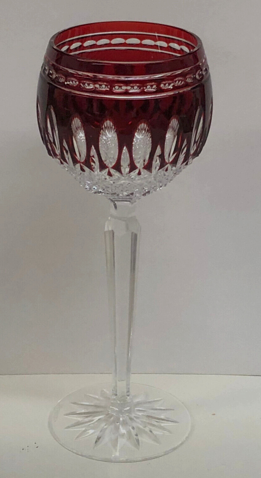 Waterford Crystal Clarendon Ruby Wine Hock Glass Several Available - Priced Each