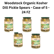 Woodstock Organic Kosher Dill Pickle Spears - Case of 5 - 24 FZ picture