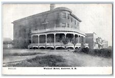 1909 Waldorf Hotel & Restaurant Building Terrace Andover South Dakota Postcard picture