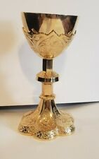 Sudbury Brass Chalice Gold Religious Goblet-Renaissance-Made in India picture