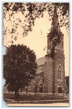 1911 Mary's Catholic Church Exterior Pomfret Connecticut CT Posted Tree Postcard picture