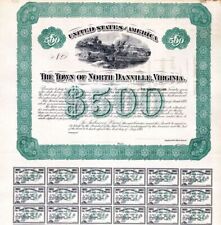 Town of North Danville, Virginia - $500 Bond - Railroad Bonds picture