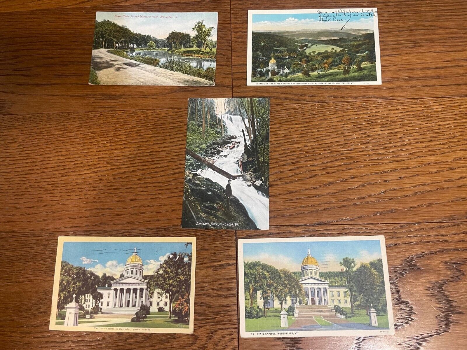 Montpelier VT Lot of 5 Old Postcards Vermont