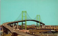 Postcard Vincent Thomas Bridge San Pedro, California Vintage Unposted Chrome Era picture