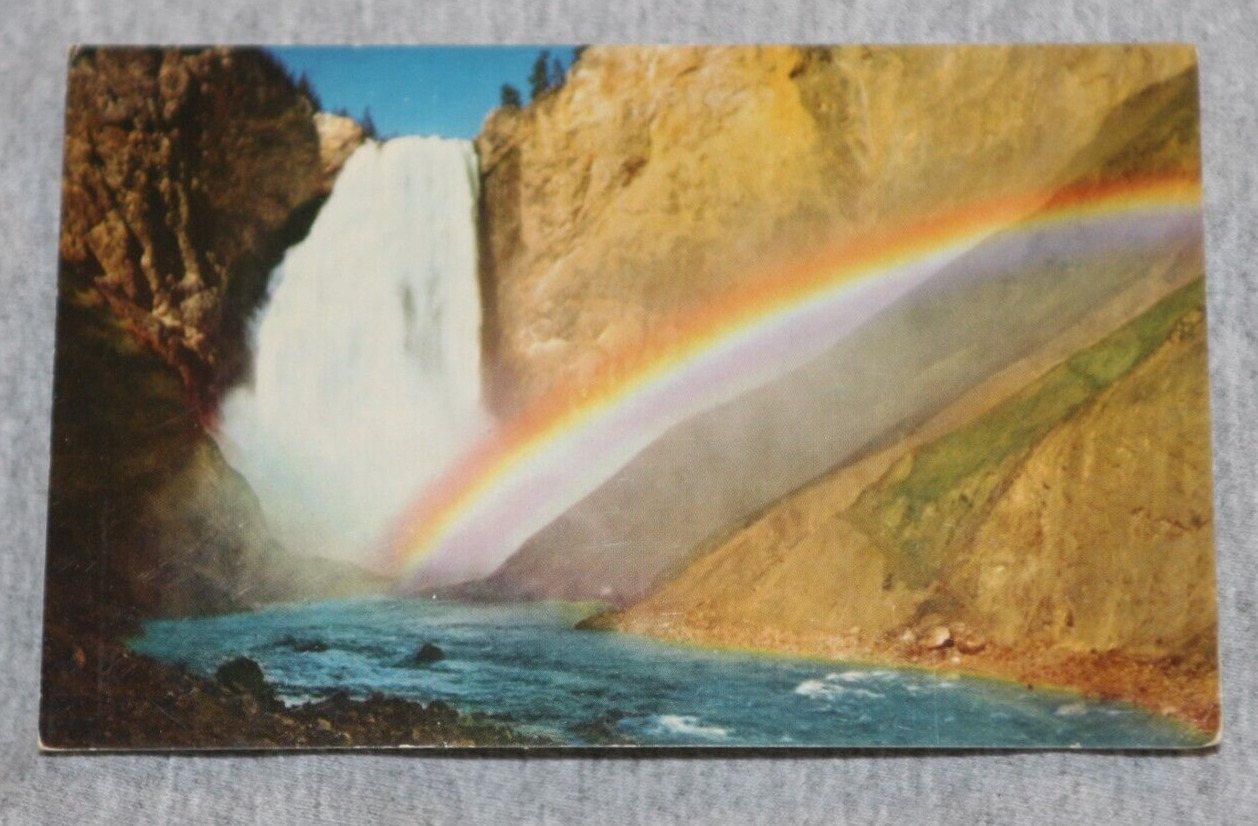Vintage Postcard: Lower Yellowstone Falls - Rainbow Spray - Wyoming