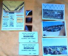 PRESIDENT LYNDON B. JOHNSON 2 PASSES URI 1966 WITH 3 PHOTOS AND NEGATIVES picture