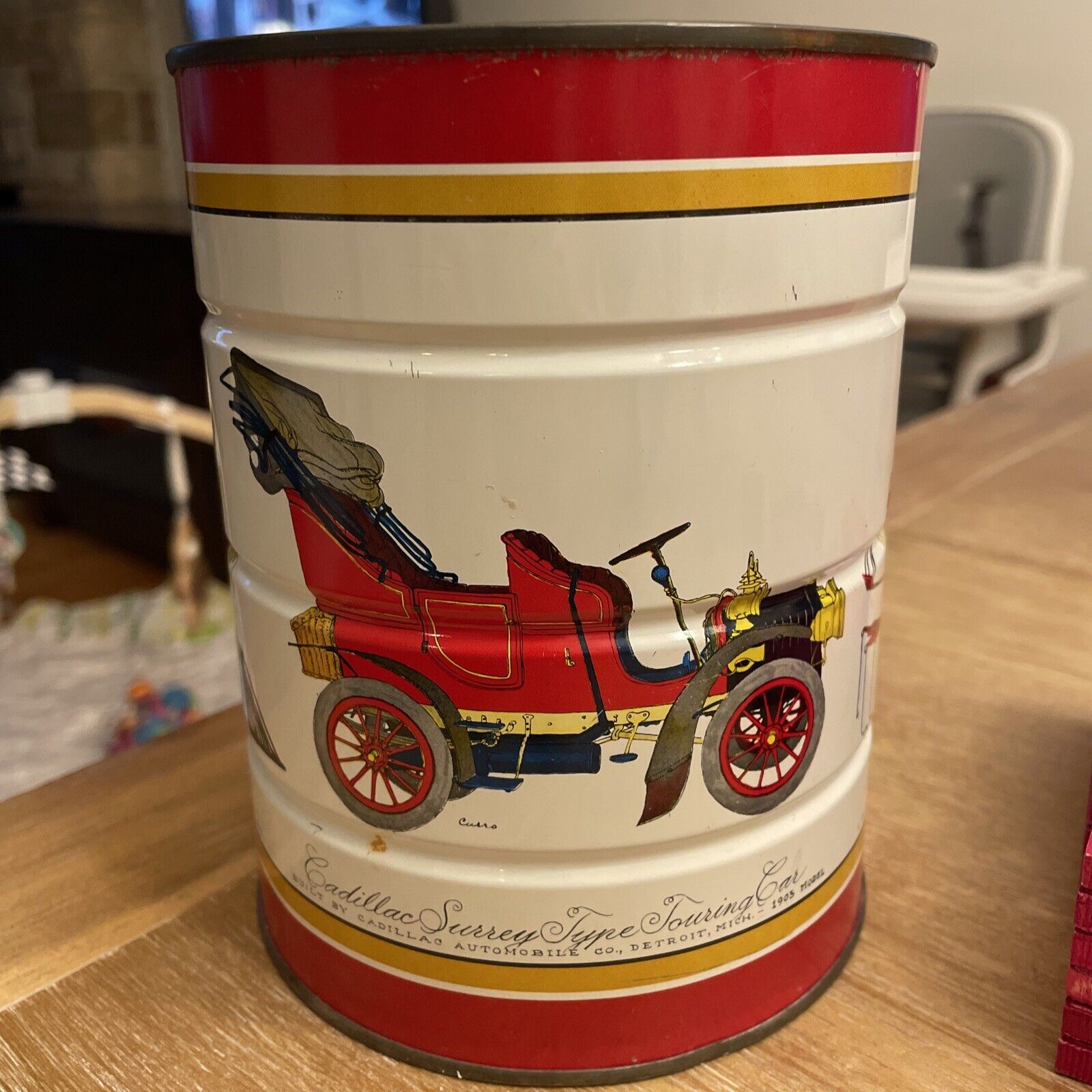 1960’s Chase & Sanborn Decorative 2lb. Coffee Can Early 1900s Vehicles