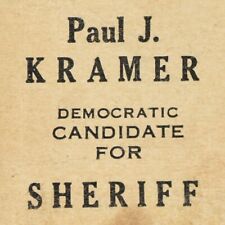1950s Paul J Kramer Democratic Candidate Sheriff Perry County Missouri Political picture