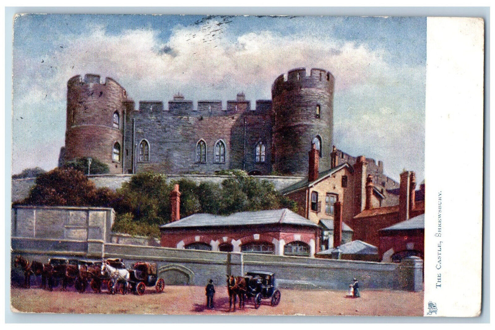 Shrewsbury Shropshire England Postcard The Castle 1904 Posted View Tuck Art