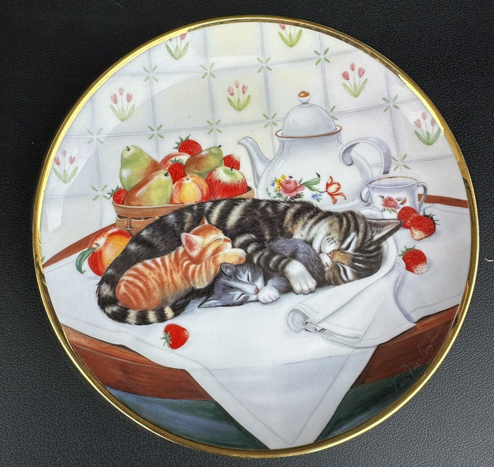 Franklin Mint CAT NAP by Tim MacComlin, Collector Plate, Limited Edition 1991