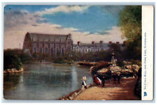 Sunderland England Postcard Victoria Hall Park Lake c1910 Oilette Tuck Art picture