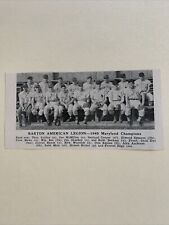 Barton American Legion Maryland Champions 1949 Baseball Team Picture picture