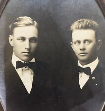 Handsome Young Men Flattop Spiky Hairstyle Fairfax Minnesota Antique Photo picture