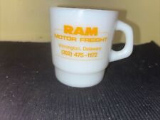 Galaxy Milk Glass Coffee Mug Ram Motor Freight Wilmington De picture