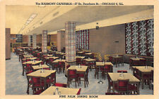 Pine Palm Dining Room, Harmony Cafeteria, Chicago, IL, Early Postcard, Unused  picture