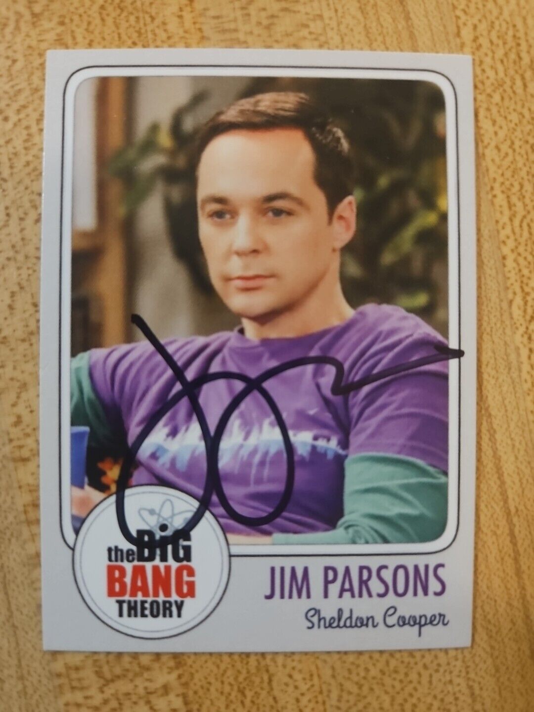 Jim Parson Custom Signed Card - Sheldon Cooper From The Big Bang Theory