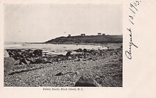 New Shoreham RI Rhode Island Pebbly Beach Block Island c1905 Vtg Postcard C31 picture