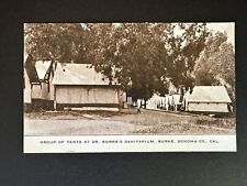 Postcard Group Of Tents at Dr Burke’s Sanitarium Burke Sonoma County California picture