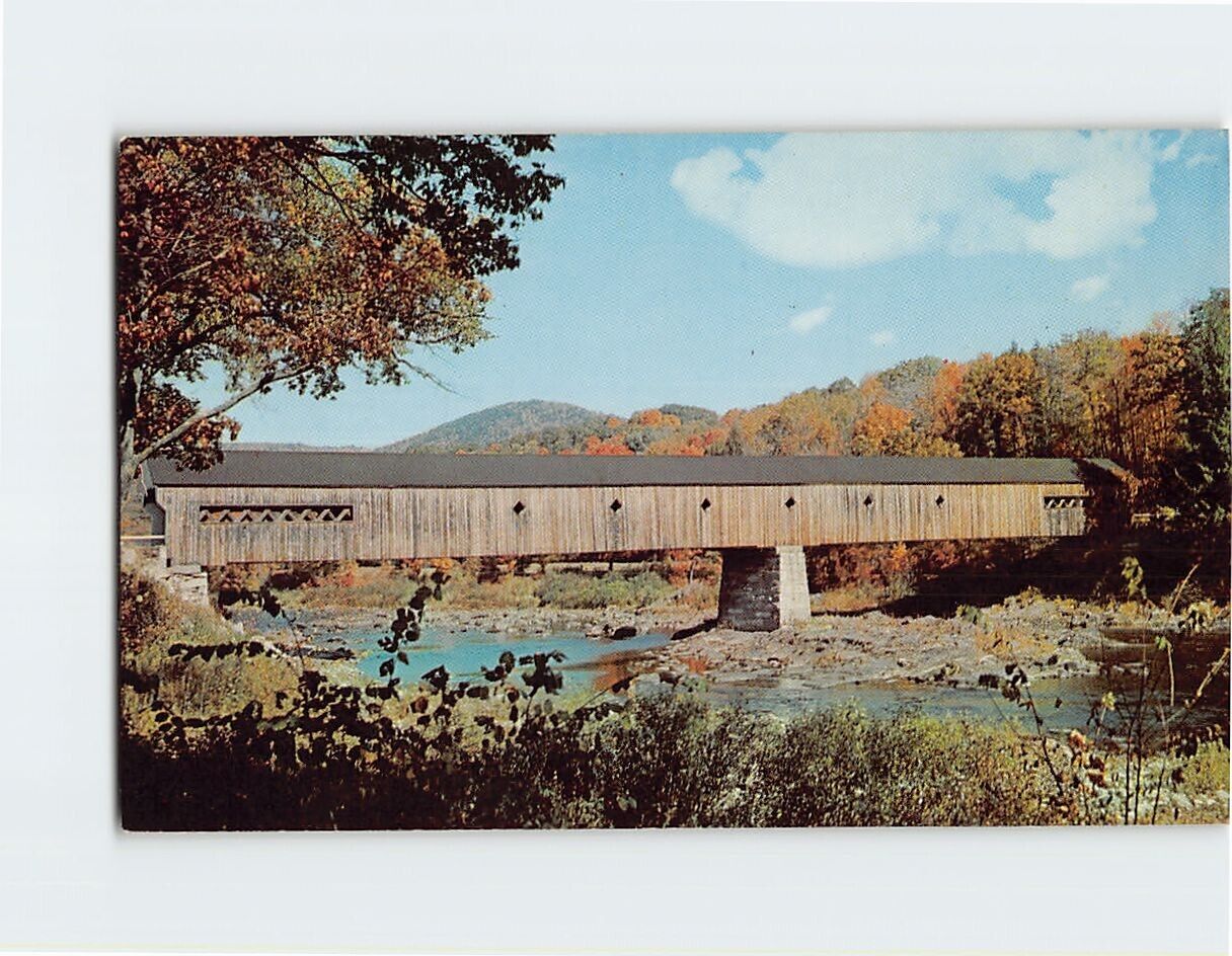 Postcard Covered Bridge Over West River West Dummerston Vermont USA