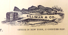 1870 BILLHEAD SILLIMAN & CO. TROY NY PORK FISH SALT LARD CEMENT SAND picture