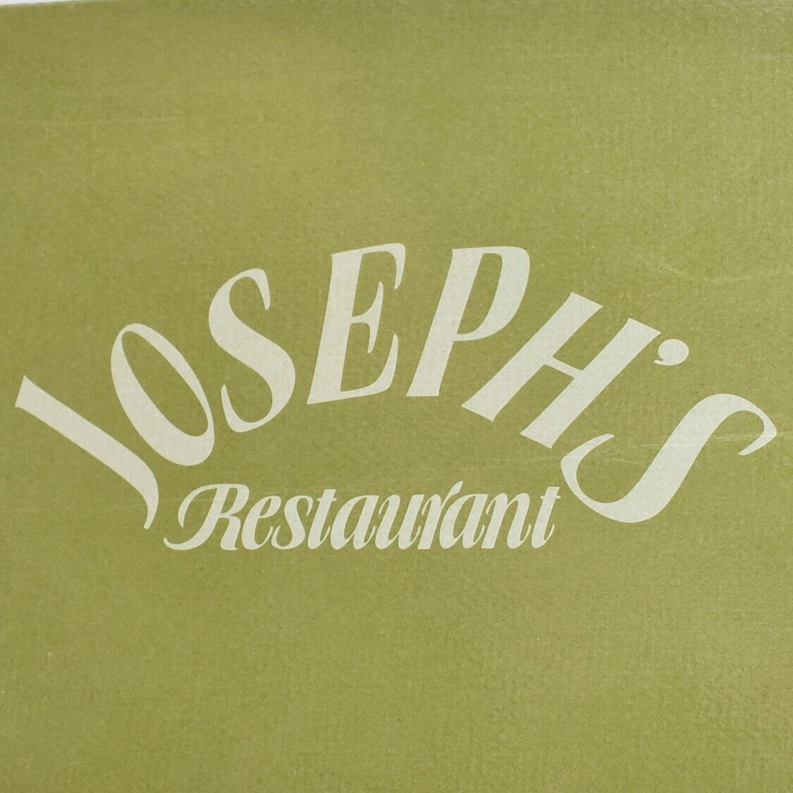 1980s Joseph\'s Restaurant Menu 2403 Wilson Boulevard Arlington Virginia #1