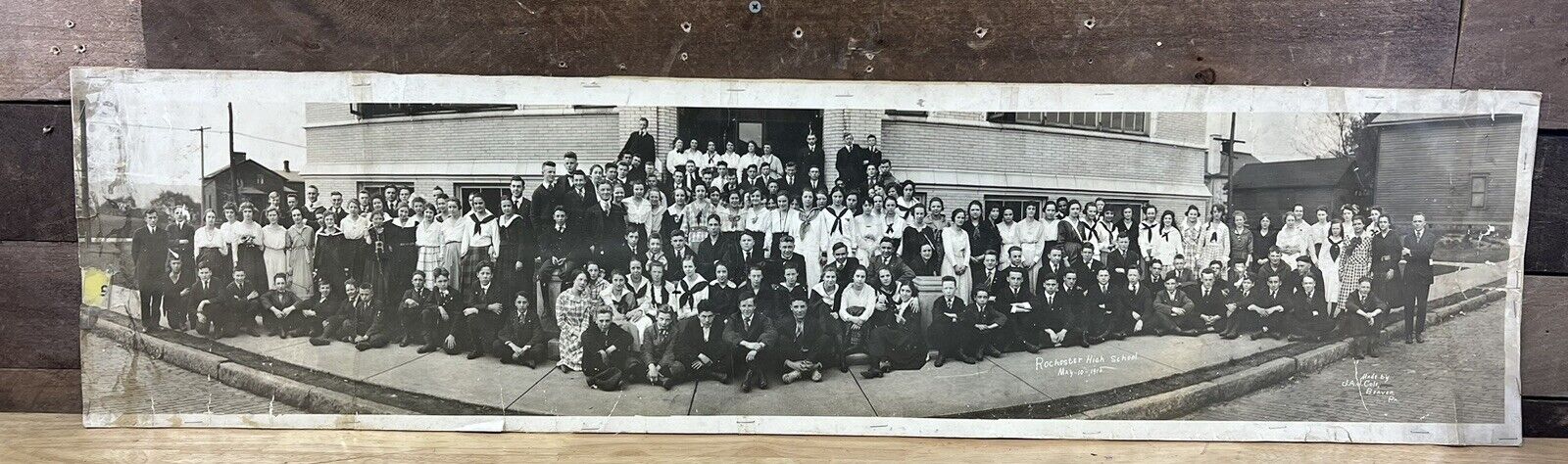 Antique 1918 Rochester High school Photo 