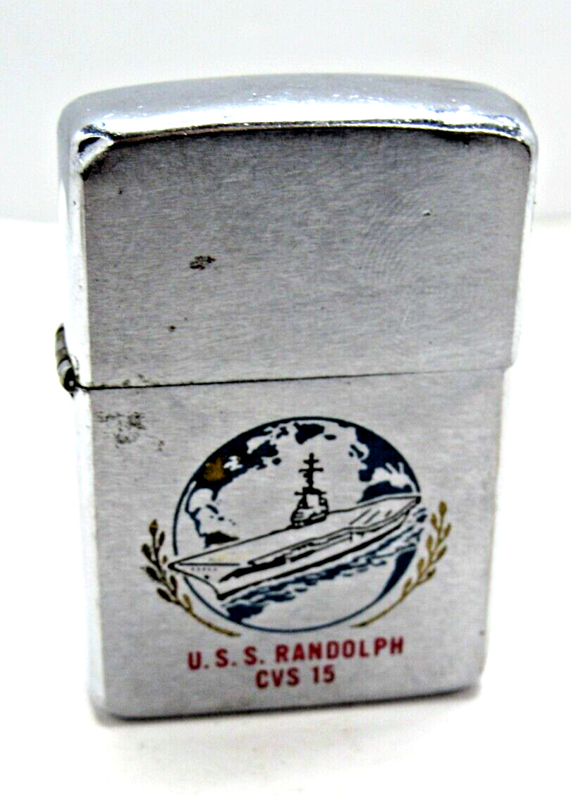  1960's U.S.S. Randolph CVS 15 Zippo  Cigarette  Lighter #F2-6