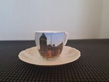 Vintage Wheelock Germany Souvenir Cup Saucer Oshkosh WI Post Office F.A. Krukow picture