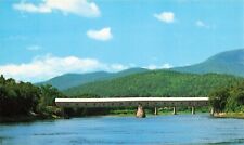 Postcard Windsor-Cornish Covered Bridge, Connecticut River, NH and Vermont VTG picture