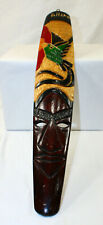 Mask Jamaica Folk Art Hand Carved  Wooden Wall  Hand Crafted Bird Tribal 23