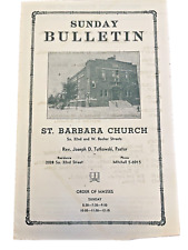 Program Church St. Barbara Milwauke Wisconsin WI 1948 Sunday Bulletin w/ Ads picture