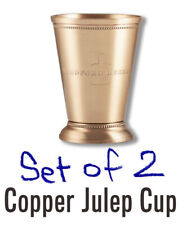 Kentucky Derby Set Of Two  Copper-plated Woodford Reserve Mint Julep Cups 10oz picture