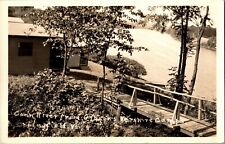 RPPC Connecticut River from Gibson's Vershire Camps Springfield VT Postcard X26 picture