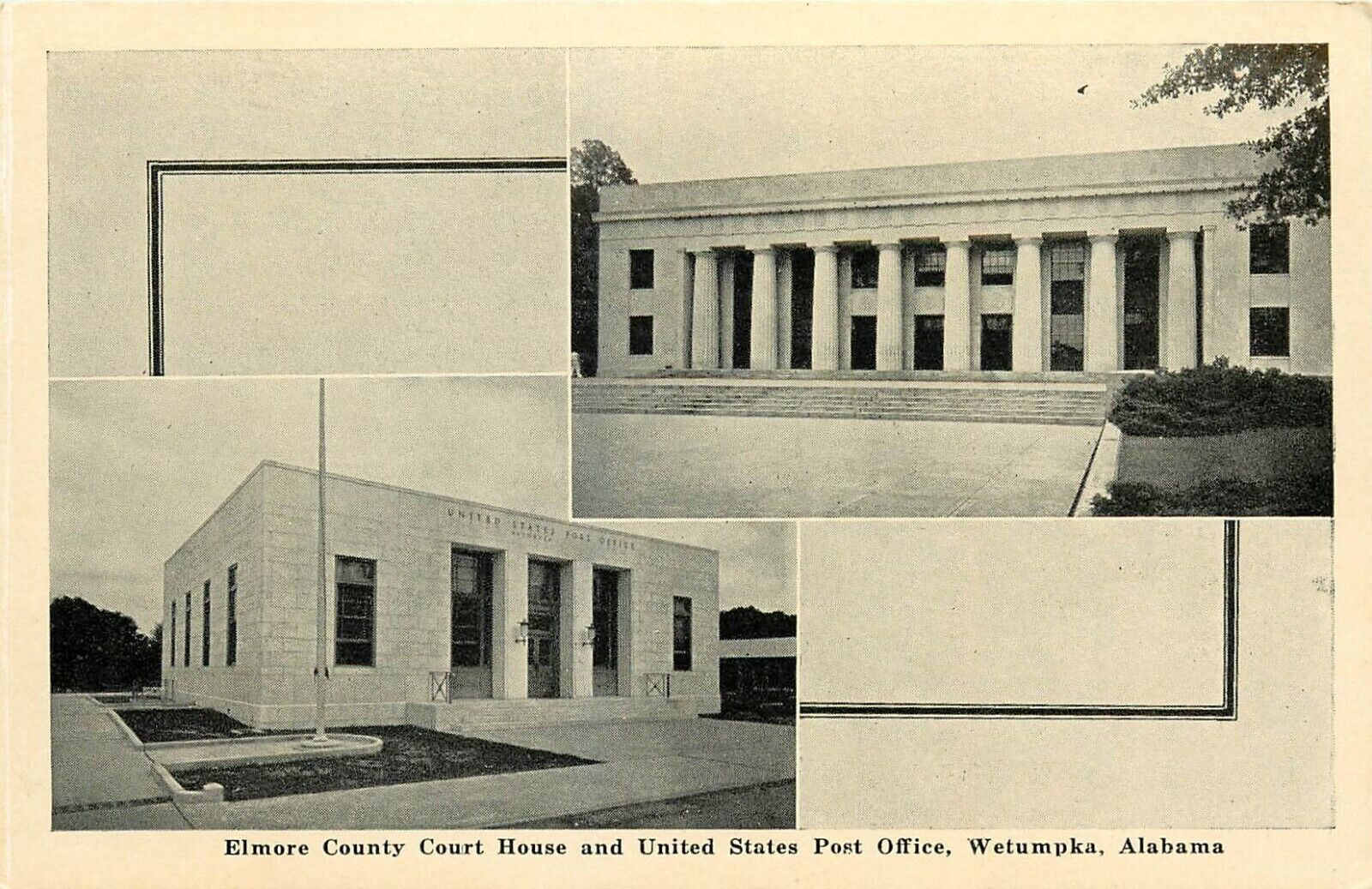 Elmore County Court House USPS Post Office Wetumka Alabama AL Postcard