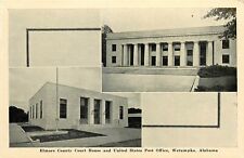 Elmore County Court House USPS Post Office Wetumka Alabama AL Postcard picture