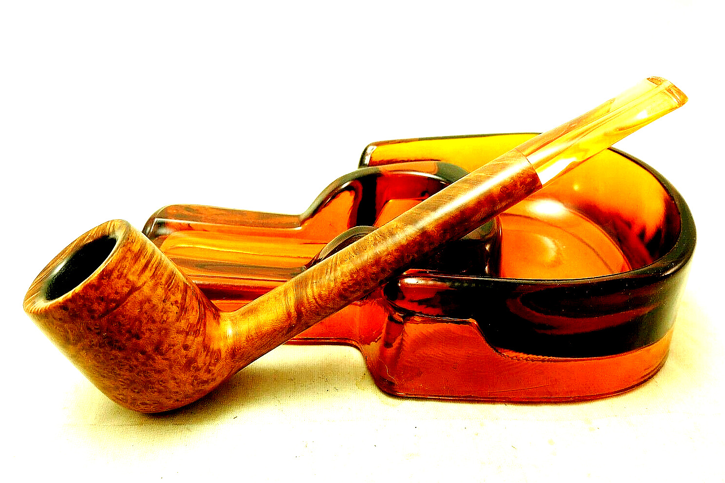 Vintage Bench Made For Jack Henry Canadian Estate Pipe With Copper Acrylic Stem