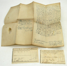 1847 JAY COUNTY INDIANA Land Purchase Agreement & 1845 Property Tax Receipt Ohio picture
