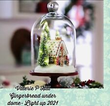 Holiday Gingerbread House Under Dome By Valerie Parr Hill QVC 2021 picture