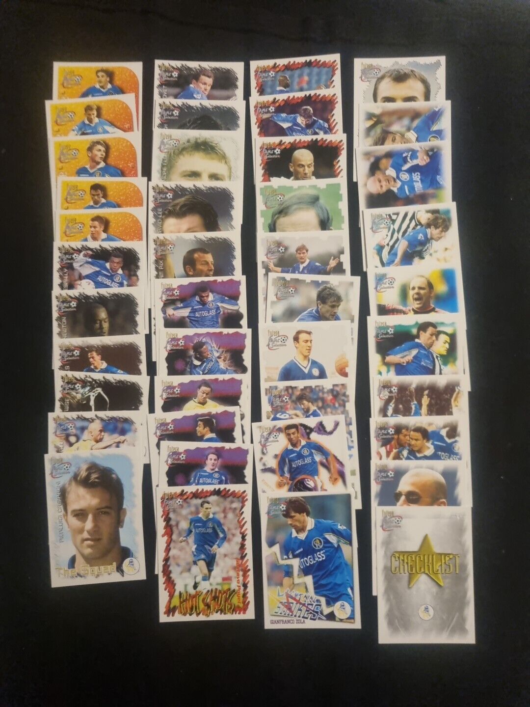 LOT OF 42 FUTURA FANS SELECTION 1999 CHELSEA FC NO DOUBLES NEW