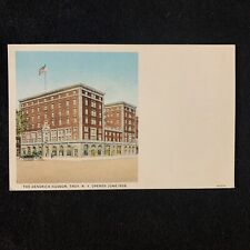 Troy New York~Downtown Hendrick Hudson Hotel~Map on Back~1920s Postcard Curteich picture