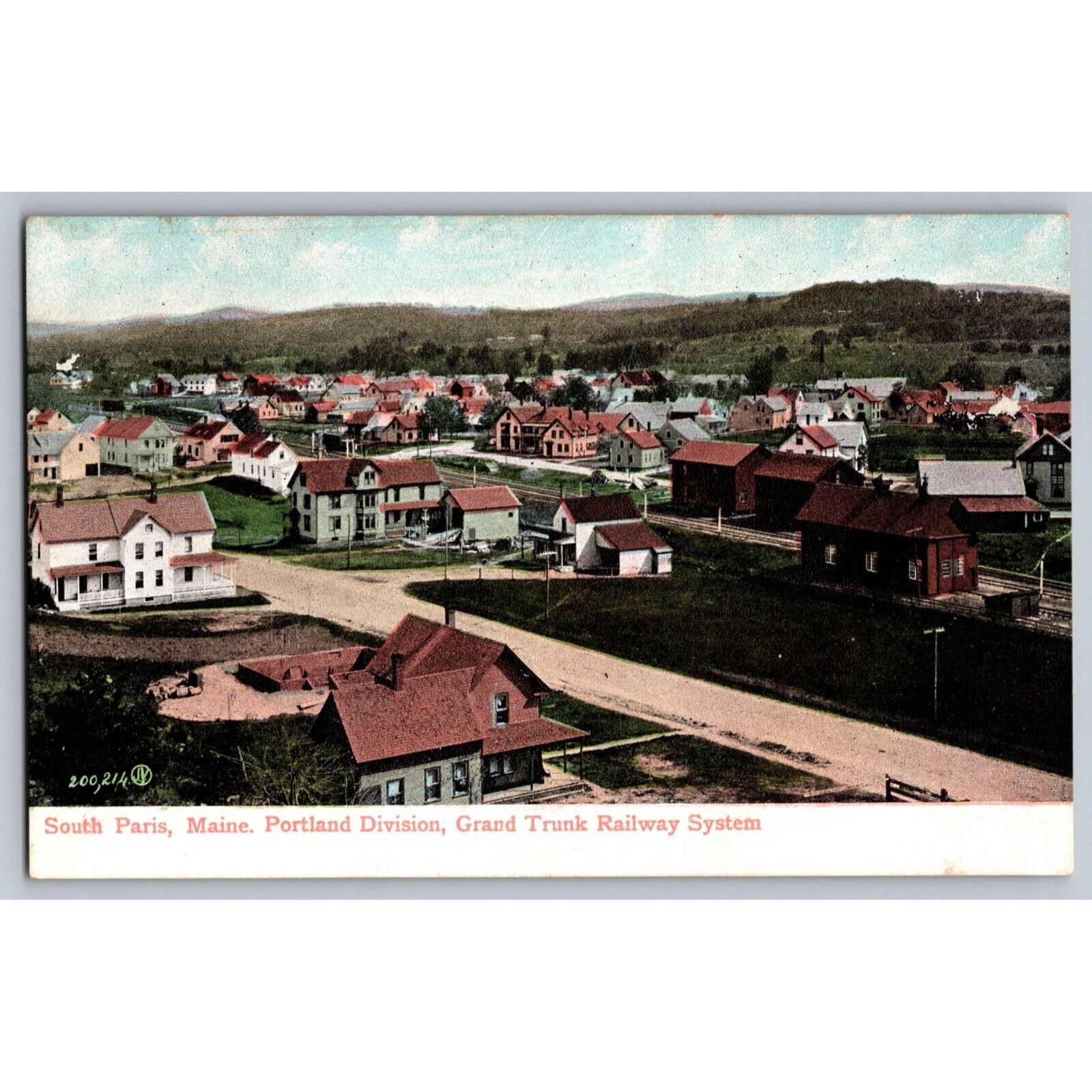 Postcard Unposted Maine South Paris Portland Div Grand Trunk Sys RR #733
