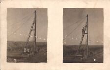 Vintage RPPC Postcard Two Views of Men Drilling Well c.1904-1918           12480 picture