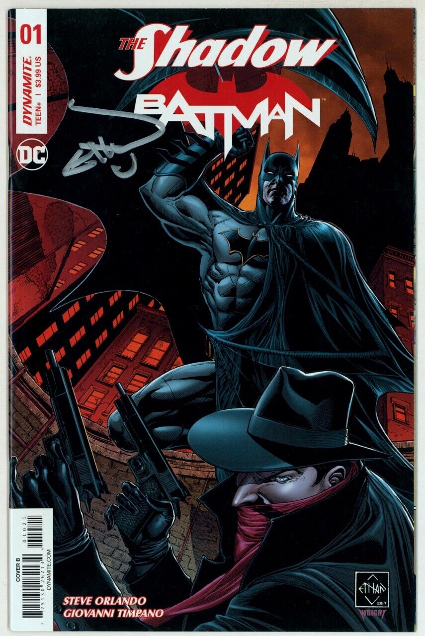 Ethan Van Sciver SIGNED The Shadow Batman #1 Variant Cover Art DC Dynamite Comic