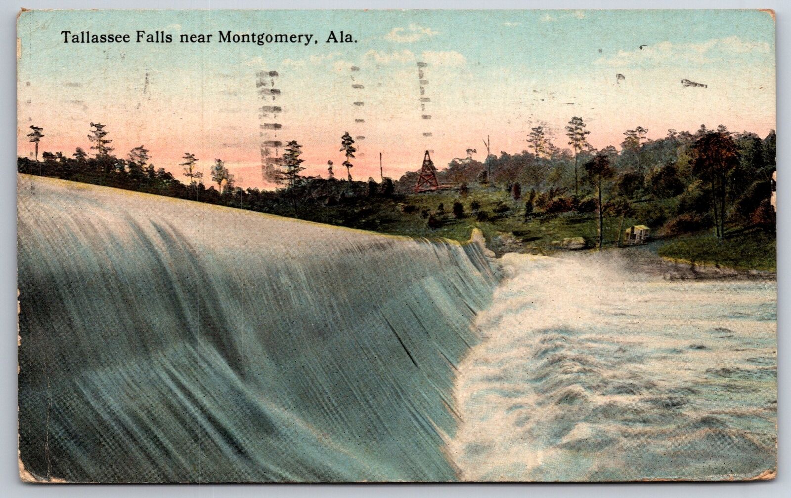Montgomery Alabama~View Along Tallassee Falls~PM 1920~Photochrom~Vtg Postcard