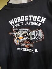 HarleyDavidson Woodstock IL/Black Tshirt/Men XL picture