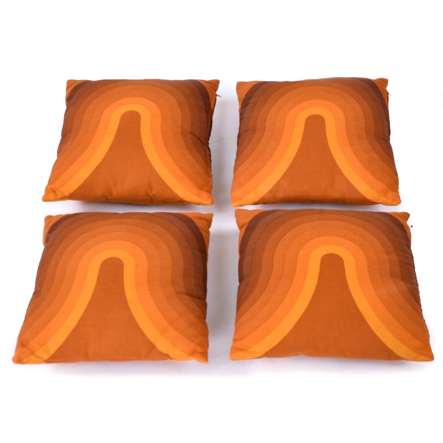 Set of 4 Verner Panton for Mira X Orange Kurve Mid-Century Modern Danish Pillows